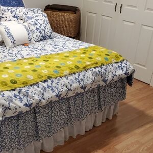 CURATED BY RUA'H KIBRIYA: Gudrun Sjoden Yellow/Olive/White/Blue Floral Scarf